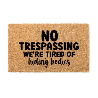 No Trespassing Doormat - Unicorn Fart Productions